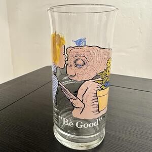 1982 E.T. Extra Terrestrial Glass Pizza Hut Limited Edition"Be Good"Vintage EUC